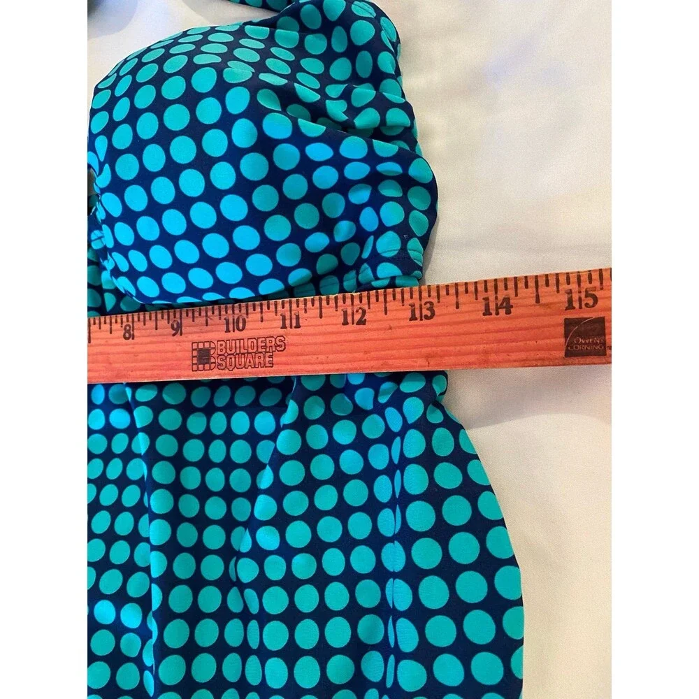 Oh‎ Baby by Motherhood Maternity Swimsuit Halter Top Medium Turquoise Summer